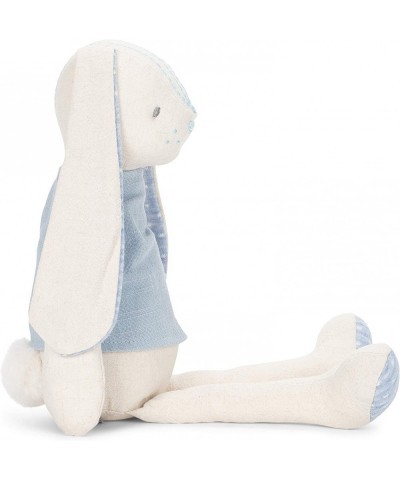 Bunny Soft Blue and Cream 15 inch Plush Linen Polyester Stuffed Animal Toy $45.67 Stuffed Animals & Teddy Bears