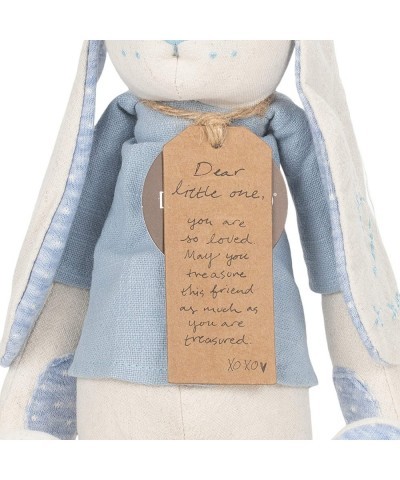 Bunny Soft Blue and Cream 15 inch Plush Linen Polyester Stuffed Animal Toy $45.67 Stuffed Animals & Teddy Bears