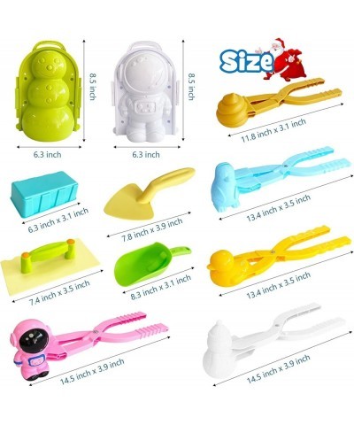 Snowball Maker Tools 12pcs Snow Toys Kits Astronaut Snowman Poo Duck Penguin Mold Snow Brick Block Maker Shovel $56.46 Sandbo...