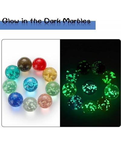 50 Pieces Marbles Glow in The Dark Handmade Glass Marbles Colorful Glass Marbles for Boys and Girls Marble Games DIY and Home...