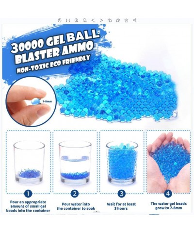 Large Gel Ball Blaster Toy Gun 4 in 1 Gel Gun 30000 Water Beads and Goggles Manual and Auto Modes Gel Ball Blaster for Outdoo...