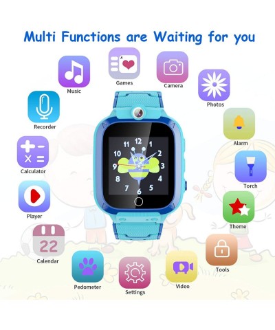 Kids Smart Watch for Boys Girls 1.44" HD Touch Screen with 14 Puzzle Games Music Player Dual Camera 12/24 hr Pedometer Flashl...