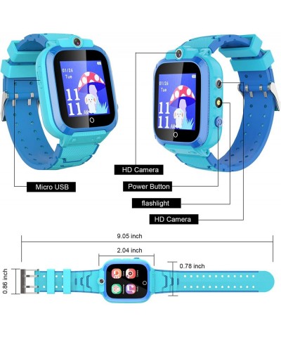 Kids Smart Watch for Boys Girls 1.44" HD Touch Screen with 14 Puzzle Games Music Player Dual Camera 12/24 hr Pedometer Flashl...