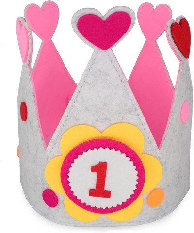 Girls Birthday Crown Hat Reusable Bday Party Hats with 1-9 Figures Pink Girl B-Day Photo Props $23.90 Kids' Party Hats