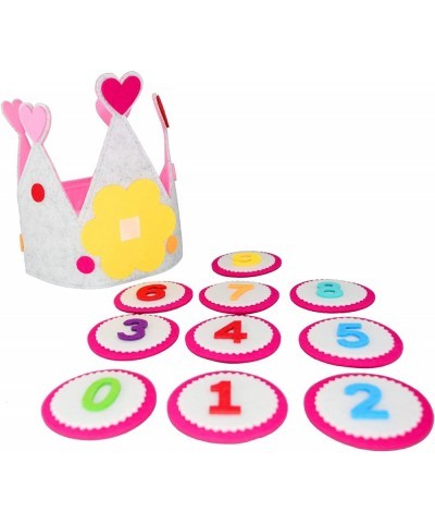 Girls Birthday Crown Hat Reusable Bday Party Hats with 1-9 Figures Pink Girl B-Day Photo Props $23.90 Kids' Party Hats