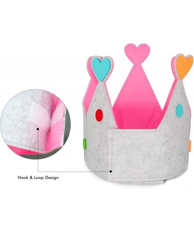 Girls Birthday Crown Hat Reusable Bday Party Hats with 1-9 Figures Pink Girl B-Day Photo Props $23.90 Kids' Party Hats