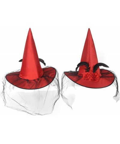 Magic Master Red Witch Hat for Costume Party & Halloween - Witch Hats for Women & girls Witch Costume Women's Witch Hats atta...