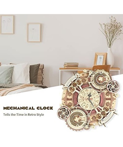 DIY 3D Model Craft Kit | Mechanical 3D Wooden Puzzle | Gear Adjustable Calendar | Quartz Movement | Time Art - Zodiac Wall Cl...