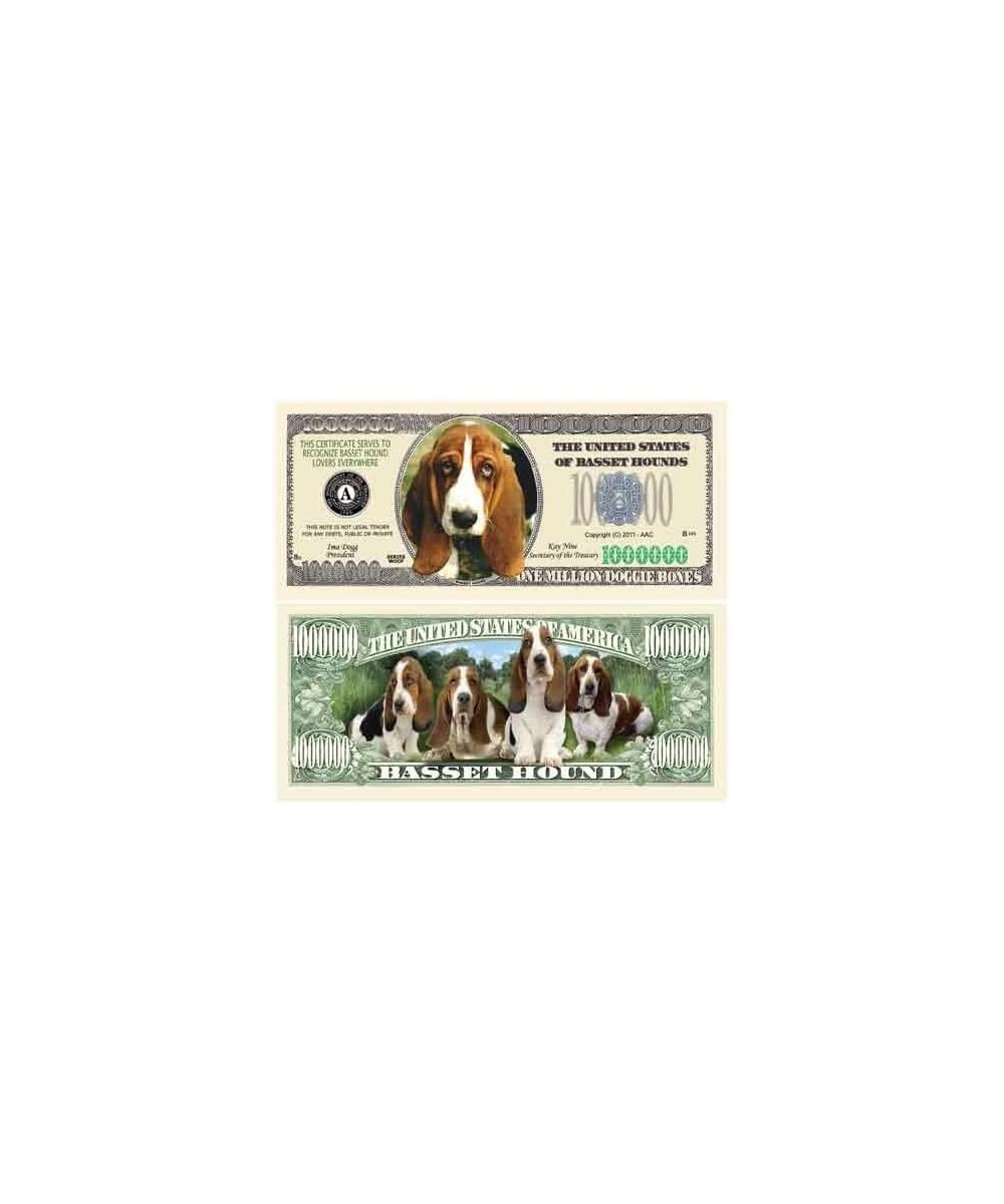 Basset Hound Million Dollar Bill - Comes in Currency Holder - Fun Gift for Basset Hound Lovers $14.45 Gags & Practical Joke Toys