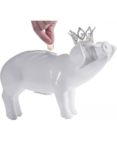 Piggy Bank with Crystal Crown $73.38 Kids' Money Banks