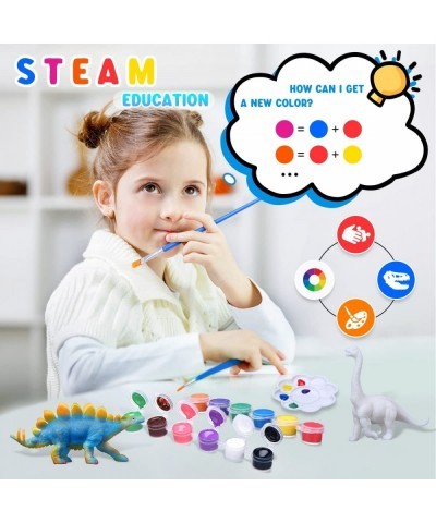 Kids Arts Crafts Set Dinosaur Toy DIY Painting Kit-18 Dinosaur Model STEM Educational Crafts Supplies Set Toys Gifts for Boys...