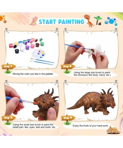 Kids Arts Crafts Set Dinosaur Toy DIY Painting Kit-18 Dinosaur Model STEM Educational Crafts Supplies Set Toys Gifts for Boys...