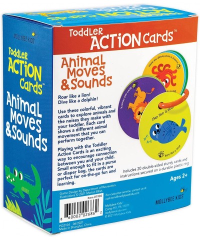 Toddler Action Cards Animal Moves and Sounds Gifts for Ages 2+ $21.53 Educational Flash Cards