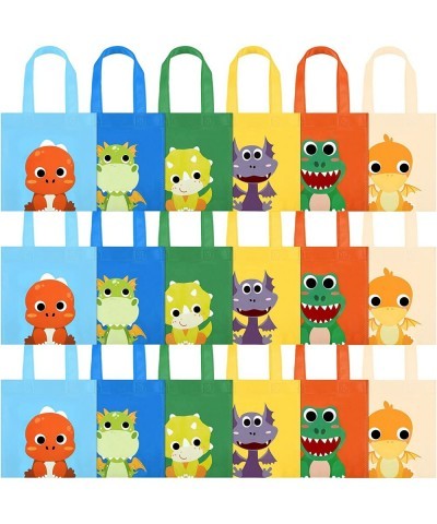 18 Pack Dinosaur Party Favor Bags with Handles Kids Dinosaur Gift Bags Tote Candy Treat Goodies Bags Reusable Dinosaur Theme ...