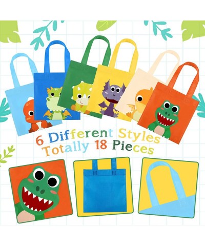 18 Pack Dinosaur Party Favor Bags with Handles Kids Dinosaur Gift Bags Tote Candy Treat Goodies Bags Reusable Dinosaur Theme ...