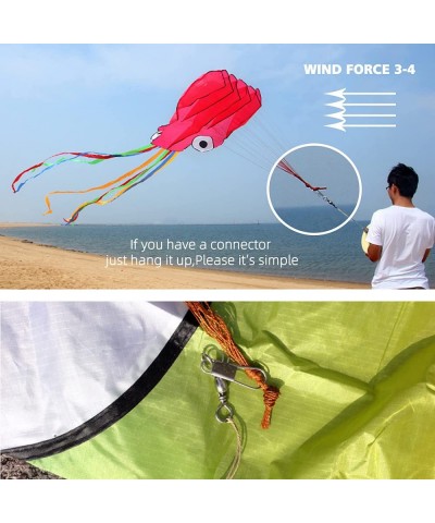 Large Kites for Kids & Adults Easy to Fly 3 Pack Octopus Kites with Long Colorful Tail Beach Kites for Adults Single Line Kit...