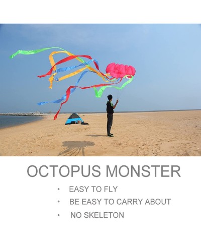 Large Kites for Kids & Adults Easy to Fly 3 Pack Octopus Kites with Long Colorful Tail Beach Kites for Adults Single Line Kit...