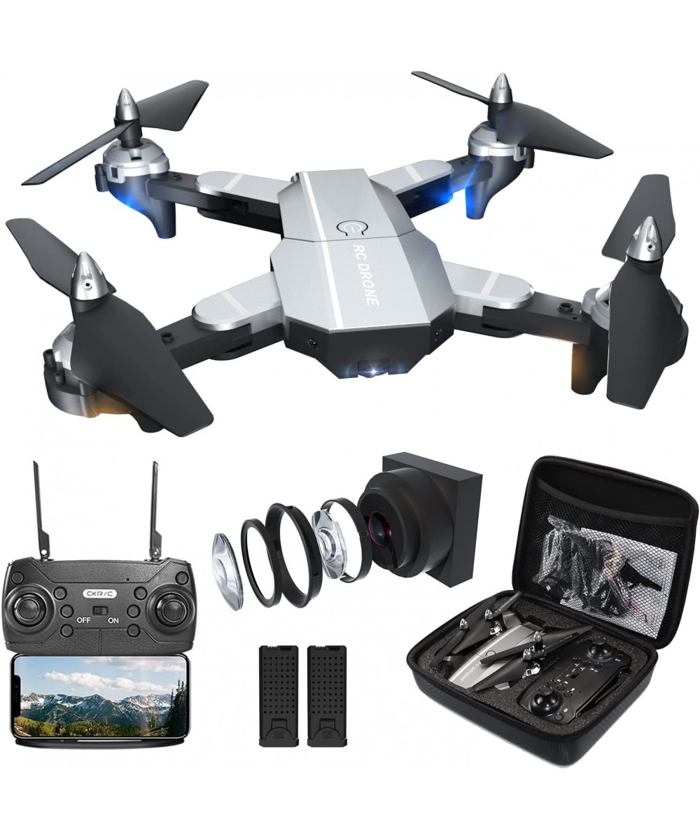 Drone with 4K Camera for Adults Dual Camera Foldable RC Quadcopter with FPV Video One Key Start Altitude Hold Headless Mode 3...