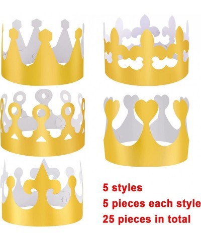 25 Pieces Paper Crowns Gold Party Crown Paper Hats Party King Crown for Kids and Adults $17.84 Kids' Party Favor Sets