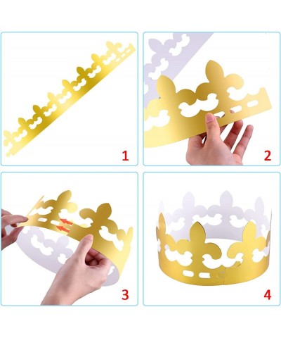 25 Pieces Paper Crowns Gold Party Crown Paper Hats Party King Crown for Kids and Adults $17.84 Kids' Party Favor Sets