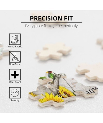 Sunflower Hummingbird Fashion Puzzle Sunflower Hummingbird Wooden Jigsaw Puzzles for Adult Teenagers Leisure Fun Game Toy Sui...