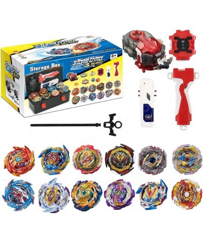 Bey Battle Burst Gyro Blade Toy Set Gift with Portable Box 12 Spinning Tops 2 Two-Way Launcher Metal Fusion Attack Top Battli...