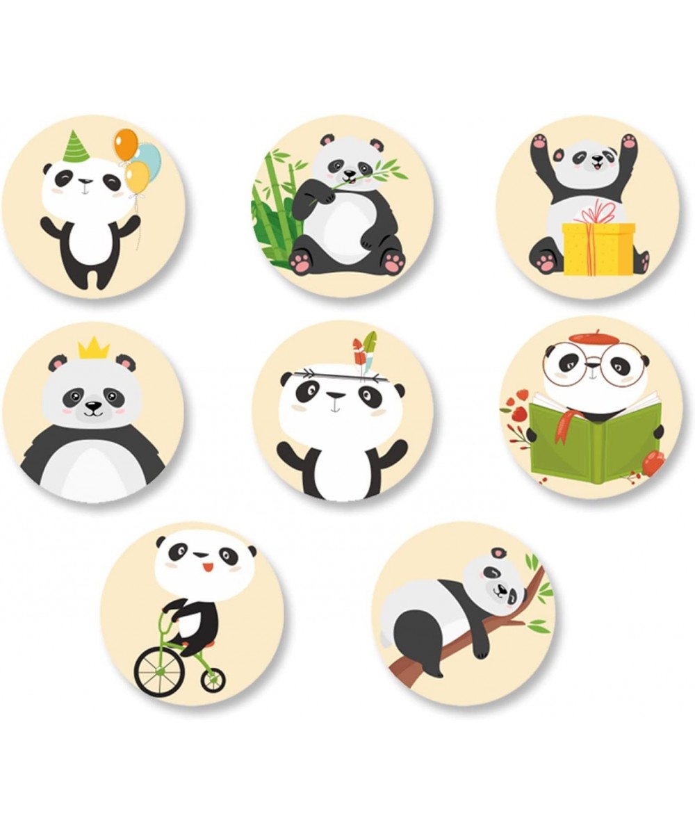 Cute Cartoon Panda Labels Stickers Animals Zoo Forest Theme Decor for Girls Princess 1st Birthday Party Baby Shower Photograp...