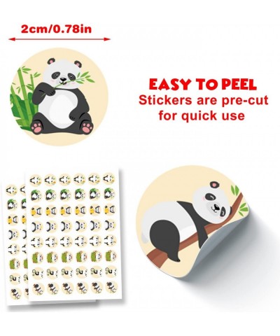 Cute Cartoon Panda Labels Stickers Animals Zoo Forest Theme Decor for Girls Princess 1st Birthday Party Baby Shower Photograp...