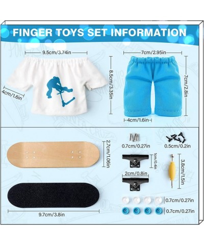 Finger Boards for Kids Mini Finger Toys Set Finger skateboard Set Finger Pant finger clothes Mini Finger Shoes Wood Finger Bo...