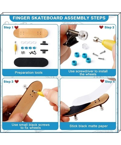 Finger Boards for Kids Mini Finger Toys Set Finger skateboard Set Finger Pant finger clothes Mini Finger Shoes Wood Finger Bo...