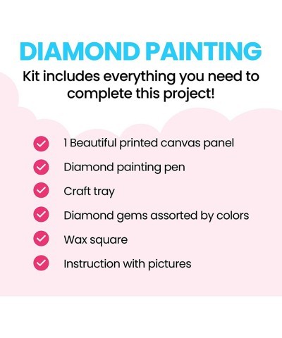 Diamond Art for Kids Unicorn Diamond Painting Set Gem Painting with Number Guide for Relaxation and Motor Skills Believe in Y...