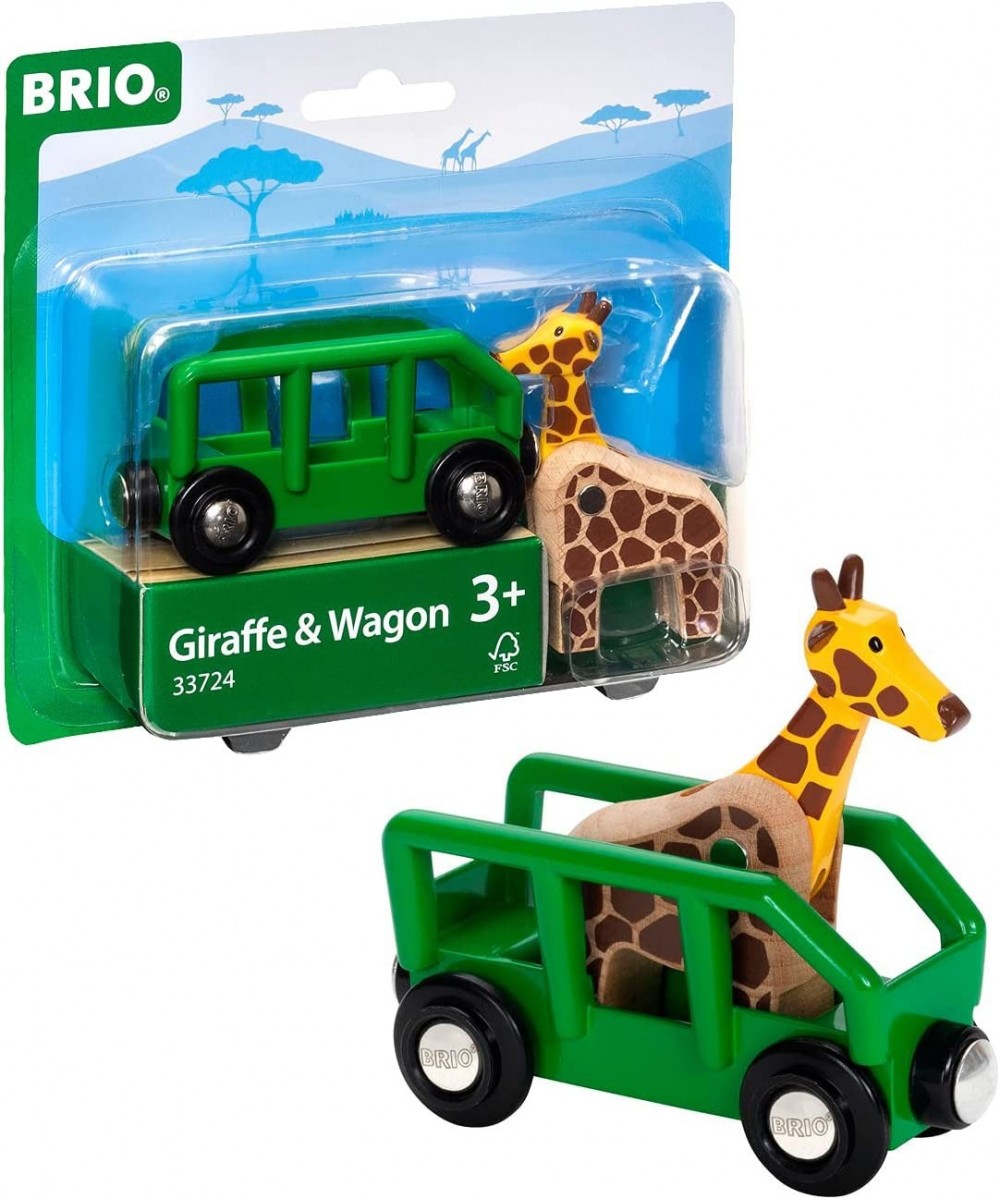 World - 33724 Giraffe and Wagon | 2 Piece Toy Train Accessory for Kids Ages 3 and Up Green $26.69 Kids' Play Trains & Trams