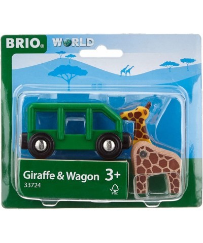 World - 33724 Giraffe and Wagon | 2 Piece Toy Train Accessory for Kids Ages 3 and Up Green $26.69 Kids' Play Trains & Trams