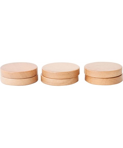 Wooden Coins for Montessori Object Permanence Coin Box - Chunky Wood Replacement Coin Set - Wooden Tokens for Counting - Mont...