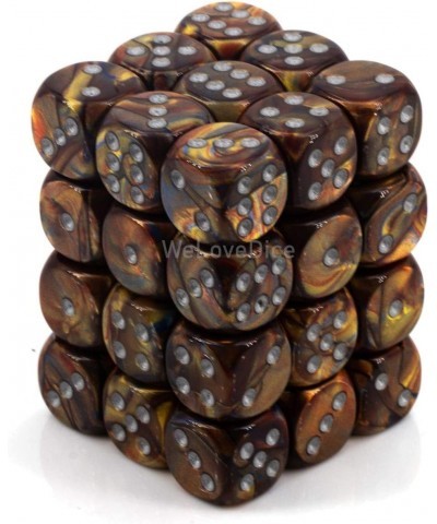 CHX27893 Dice - Lustrous: 36D6 Gold/Silver $24.00 Game Accessories