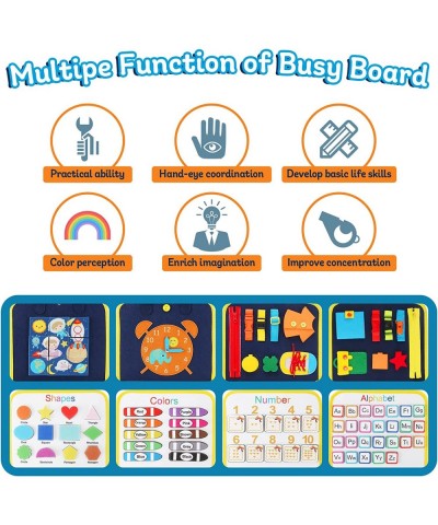 Busy Board for Toddlers 21 in 1 Sensory Board Activities Montessori Toys for Develop Motor Skills Educational Travel Toys for...