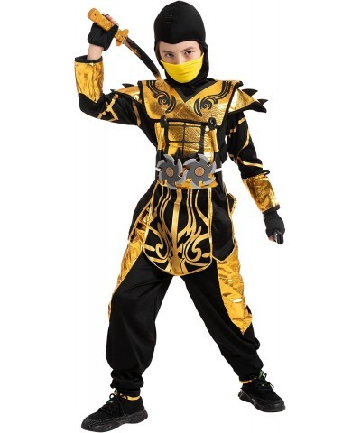 Halloween dress up for Child Boy Golden Ninja warrior costume (Small (5-7yr)) $81.91 Kids' Costumes