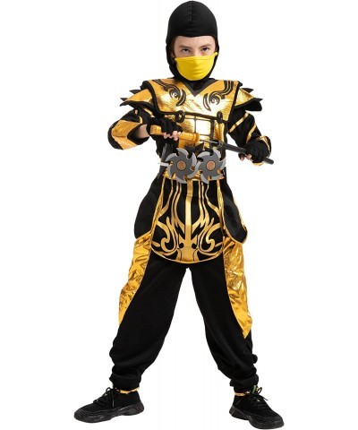 Halloween dress up for Child Boy Golden Ninja warrior costume (Small (5-7yr)) $81.91 Kids' Costumes