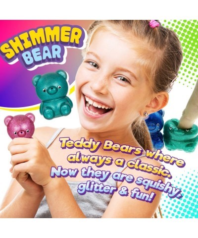 Stretchy Gummy Bear Toy (4 Bears Assorted) Glitter Sparkly Squeeze Squishy Bear Stress Relief & Sensory Toy. Squishy Toys Fid...