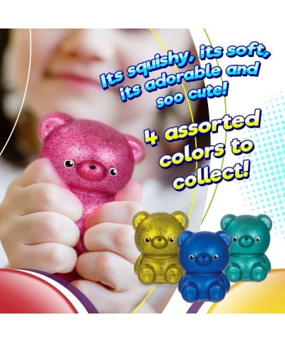 Stretchy Gummy Bear Toy (4 Bears Assorted) Glitter Sparkly Squeeze Squishy Bear Stress Relief & Sensory Toy. Squishy Toys Fid...