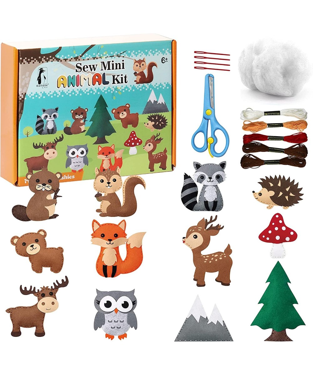 Sew Mini Animal Plushies Craft Kit for Kids – Sew and Stuff 12 Animal Themed Mini Plushies for Girls Sewing Craft for Beginne...