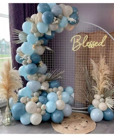 Blue Balloon Arch Kit Dusty Blue Baby Blue Balloons for Baby Shower Boy Birthday Gender Reveal Bridal Shower Party Decoration...