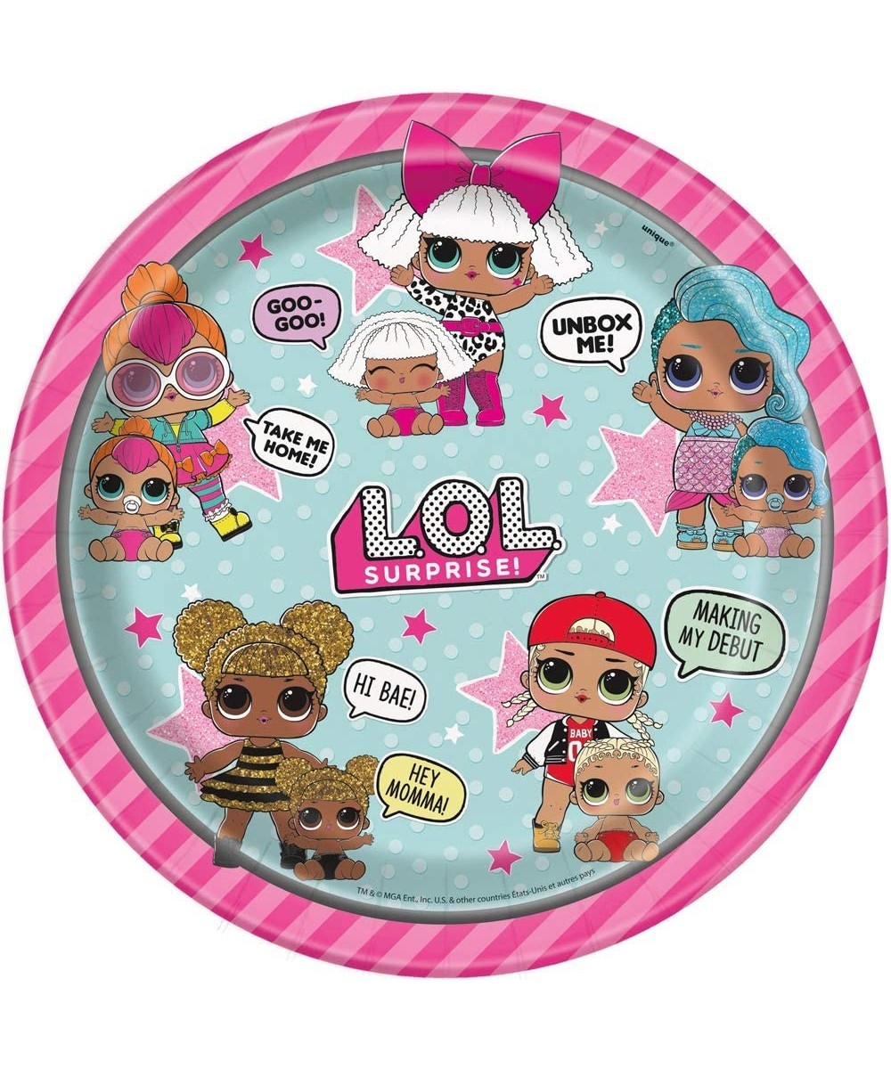 LOL Surprise Party Plates 8 Ct Multicolor 9" (79115) $15.53 Kids' Party Tableware