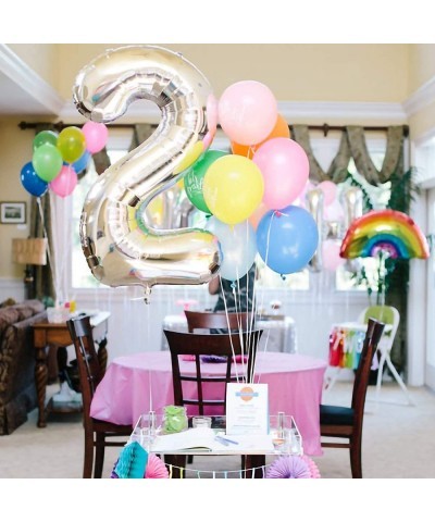 Number Balloon 16 Sliver Big Giant Jumbo Birthday Party Decorations Foil Mylar Helium Numbers Balloons for Men Women 16th Ann...