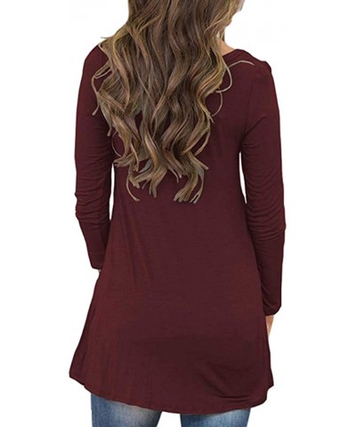 Women's Long Sleeve Casual Scoop Neck Tees Button Side Shirt Blouse Tunic Top $29.09 Kids' Outdoor Furniture