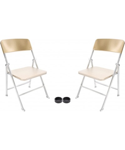 2PCS 1/6 Scale Foldable Chair Mini Chair Folding Chair for Action Figure Accessories Miniature Furniture Decoration (Gold) $2...