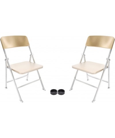 2PCS 1/6 Scale Foldable Chair Mini Chair Folding Chair for Action Figure Accessories Miniature Furniture Decoration (Gold) $2...