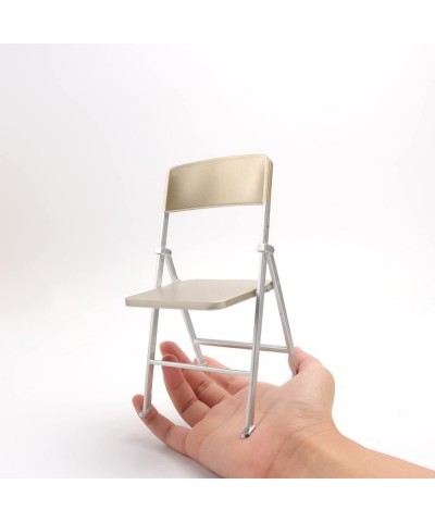 2PCS 1/6 Scale Foldable Chair Mini Chair Folding Chair for Action Figure Accessories Miniature Furniture Decoration (Gold) $2...