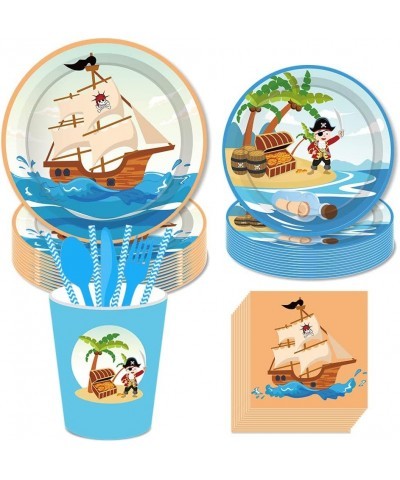 Pirate Party Supplies Pirate Birthday Pirate Decorations including Disposable Plates Banners Tablecloths Dessert Plates Cups ...