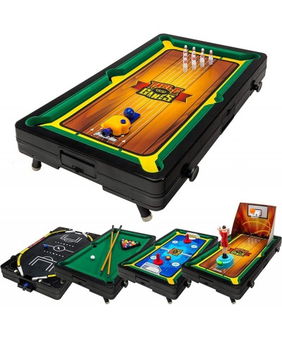 Table Top Sports Game Set - 5-in-1 Sports Center Indoor Sports Games - Tabletop Soccer Basketball Hockey Bowling + Pool $63.8...